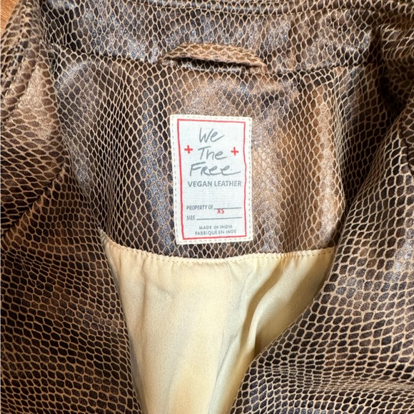 Free People Vegan Leather Snakeskin Jacket - Picture 2 of 5